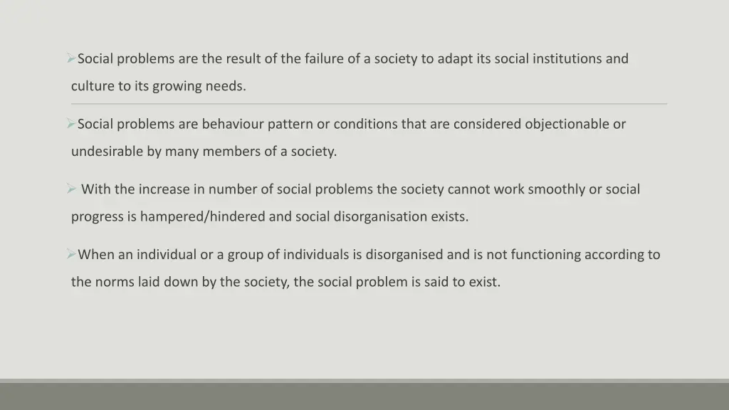 social problems are the result of the failure
