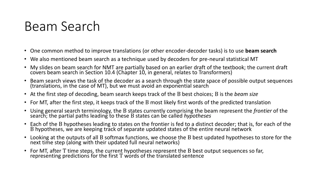beam search