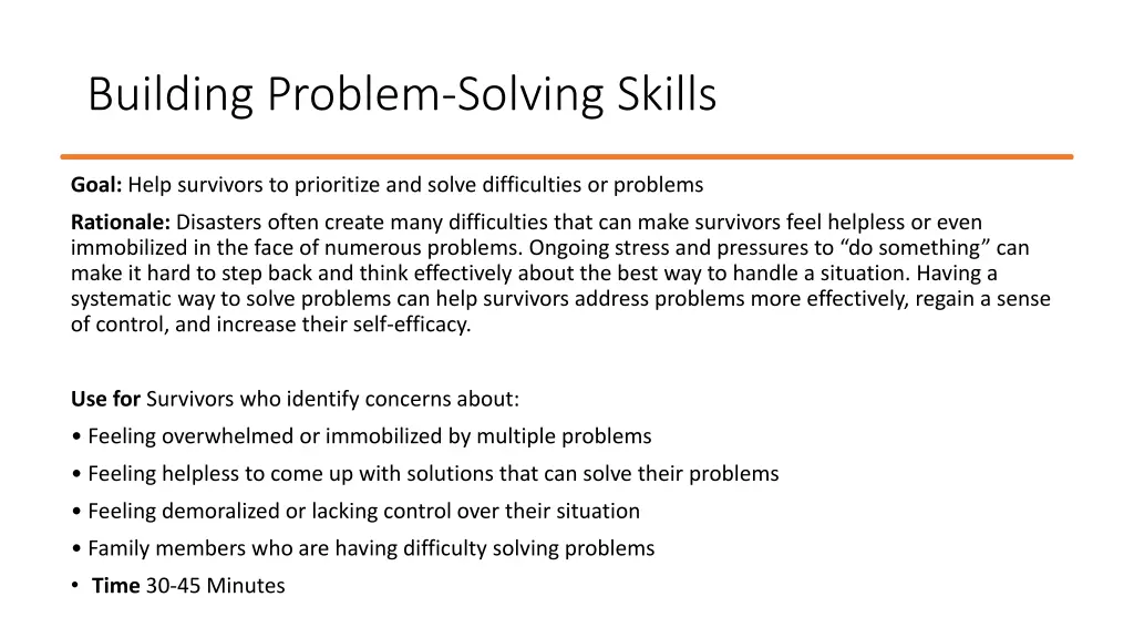 building problem solving skills