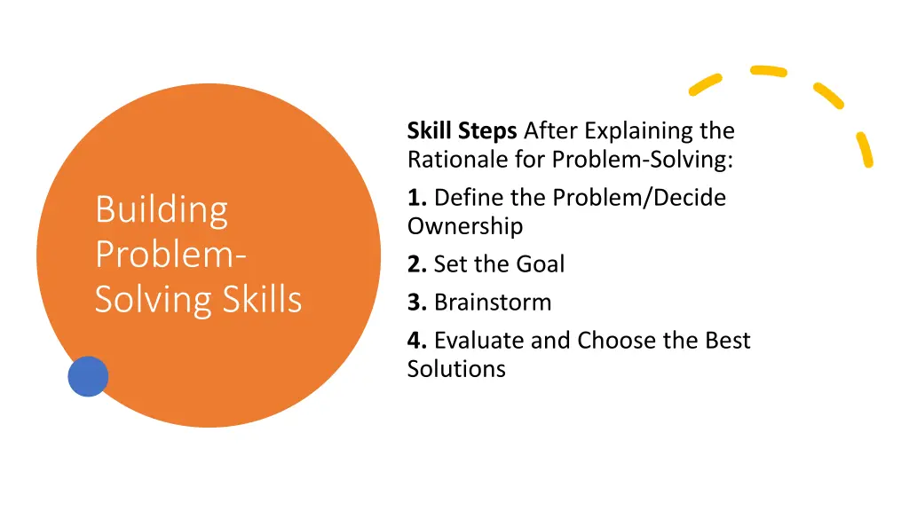 skill steps after explaining the rationale
