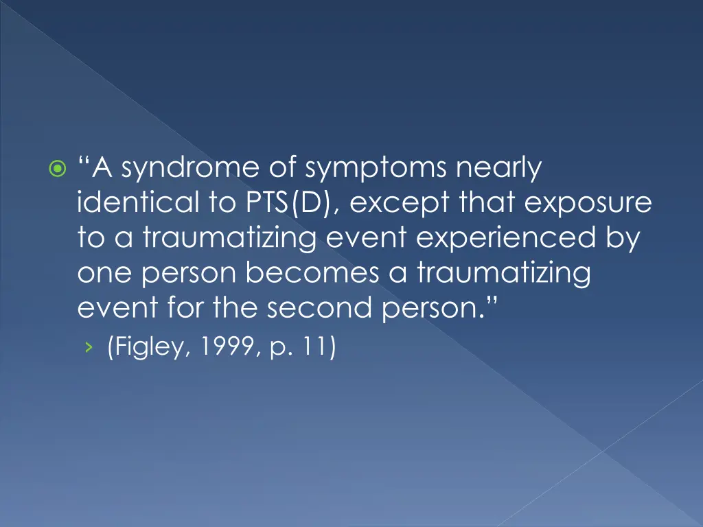 a syndrome of symptoms nearly identical