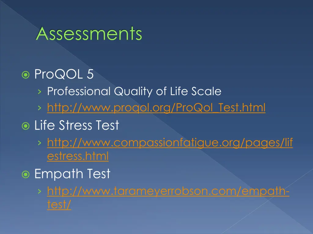 assessments