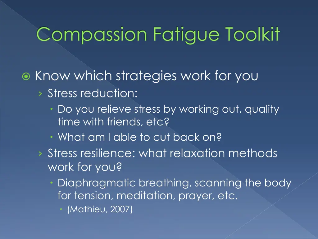 compassion fatigue toolkit 1