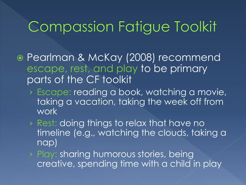 compassion fatigue toolkit 3