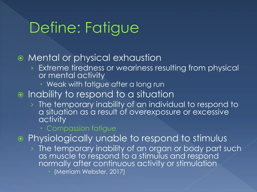 define fatigue
