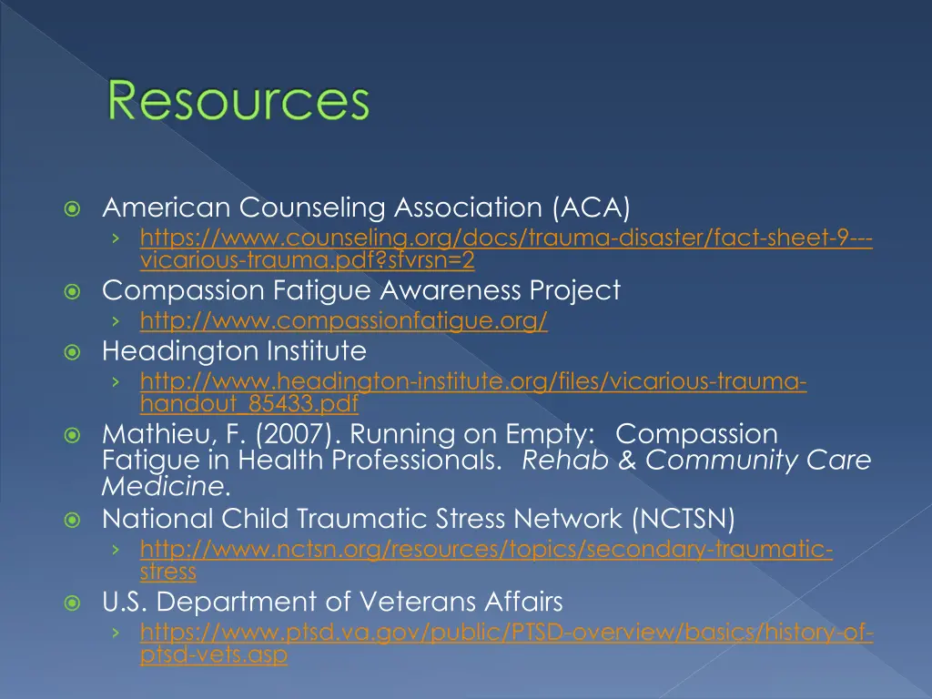 resources