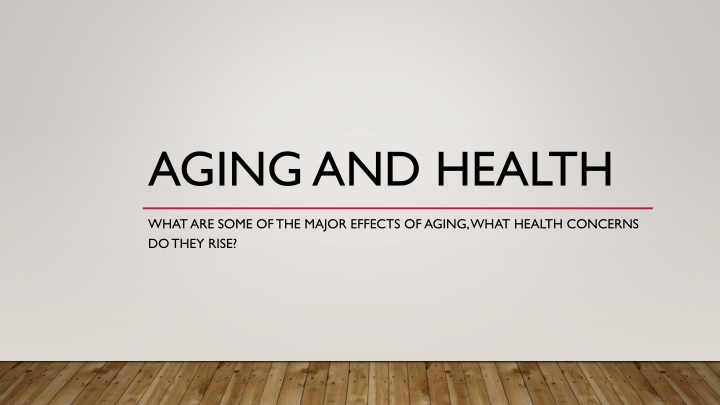 aging and health