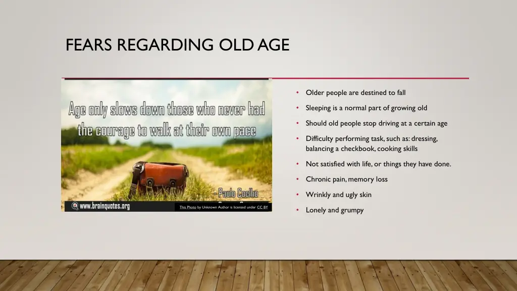 fears regarding old age