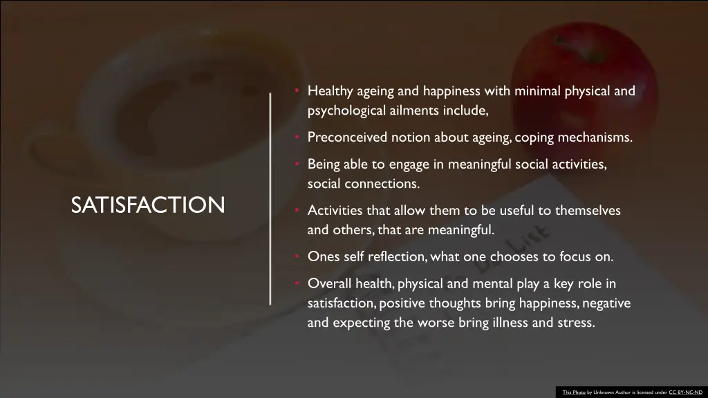 healthy ageing and happiness with minimal