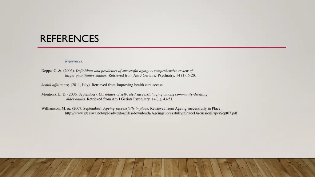 references