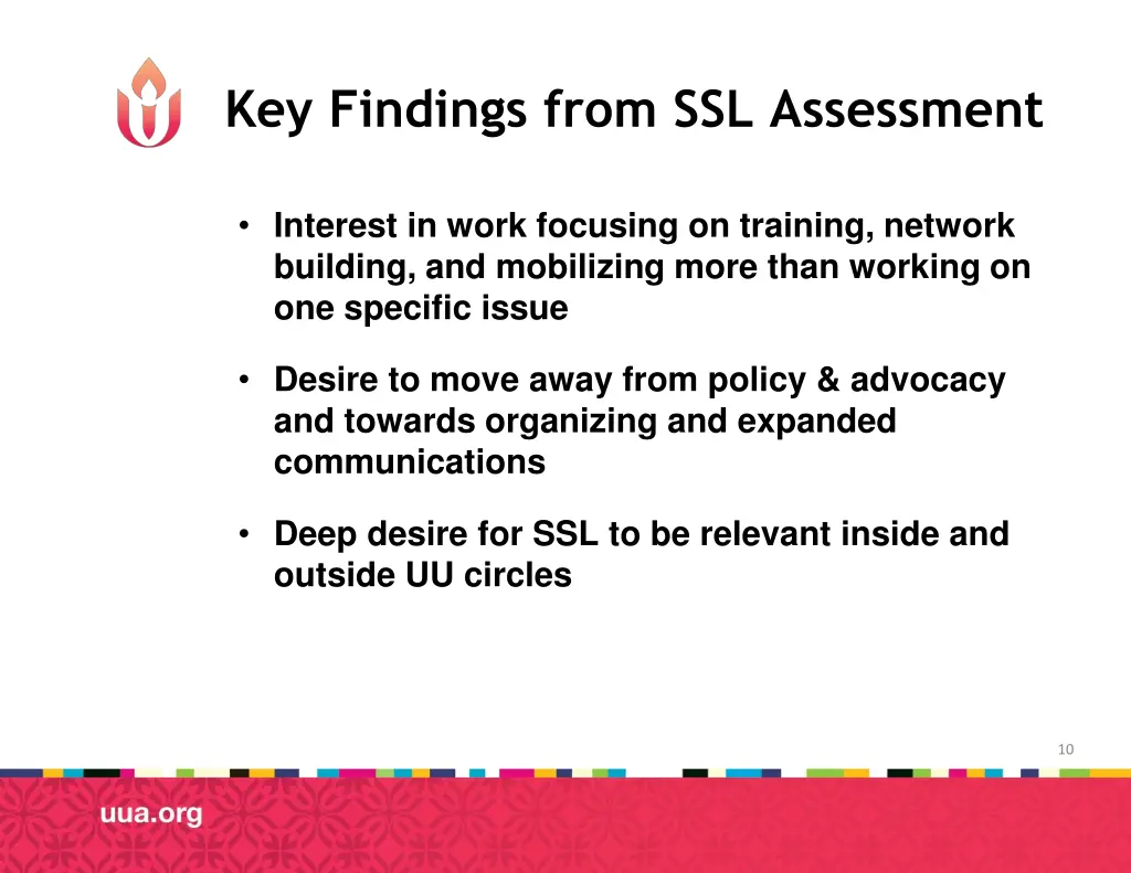 key findings from ssl assessment