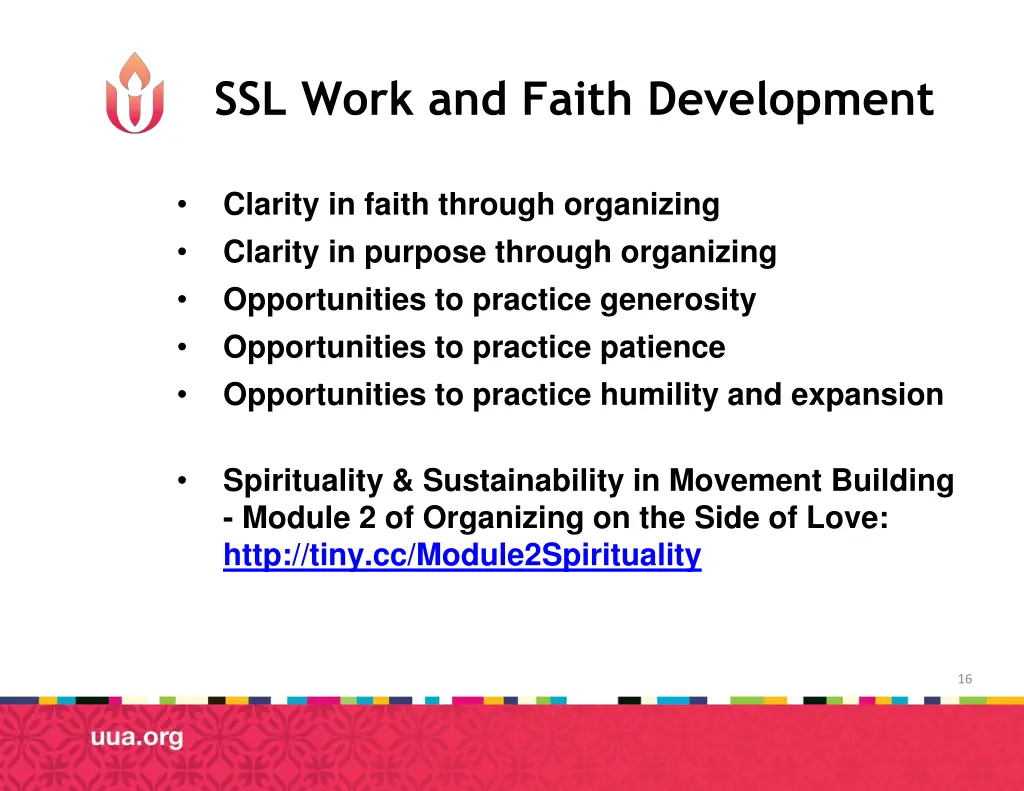 ssl work and faith development