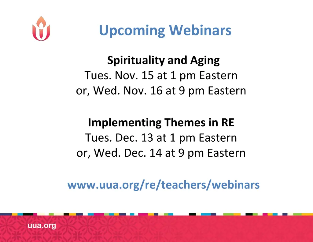 upcoming webinars