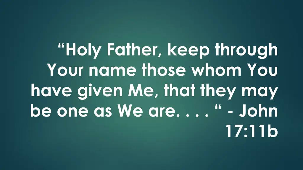 holy father keep through your name those whom