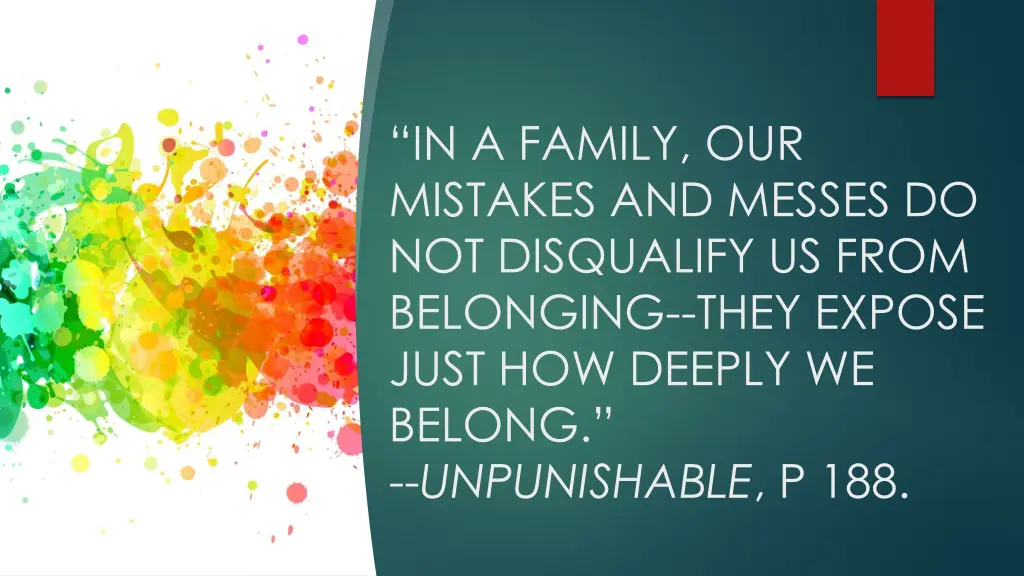 in a family our mistakes and messes