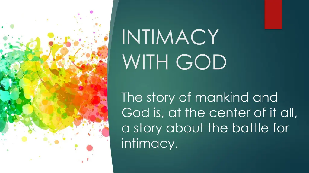 intimacy with god 1
