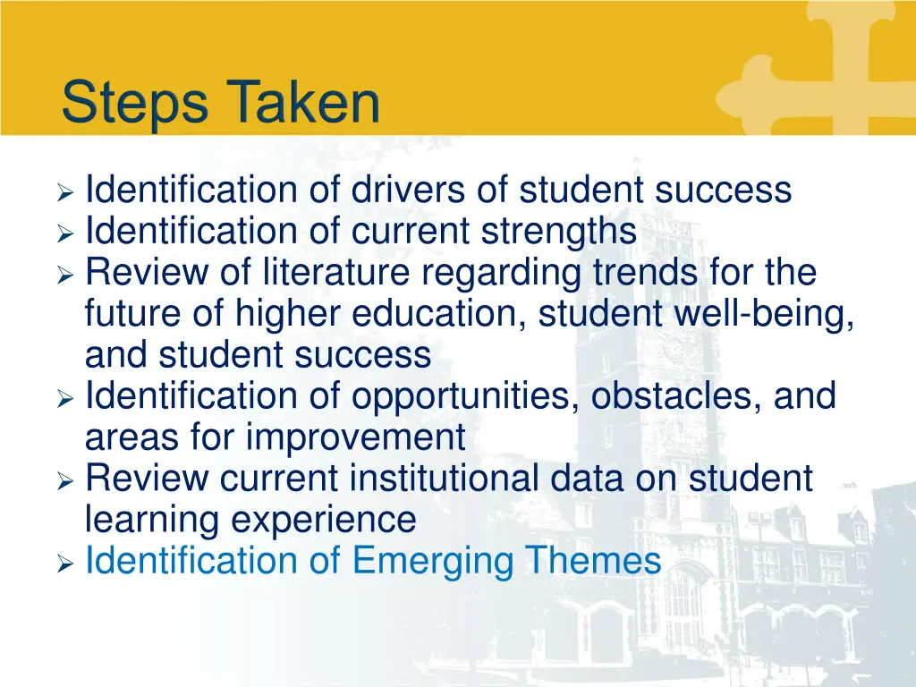 identification of drivers of student success
