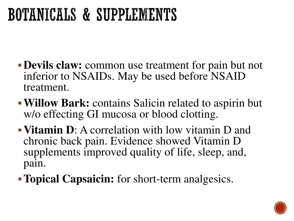 botanicals supplements