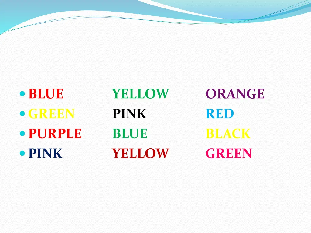 blue green purple pink