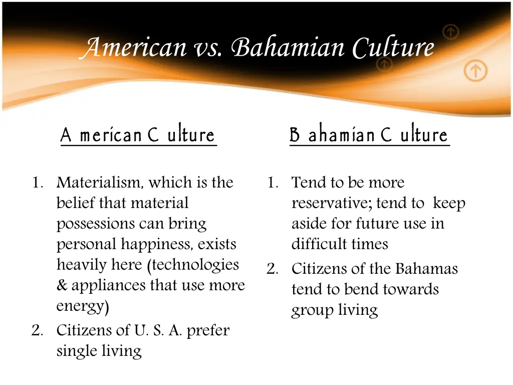 american vs bahamian culture