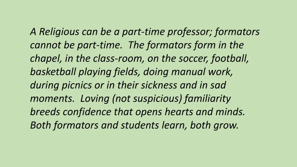 a religious can be a part time professor