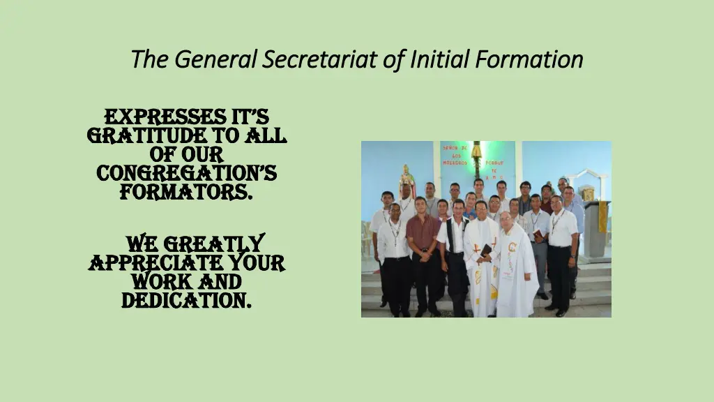 the general secretariat of initial formation