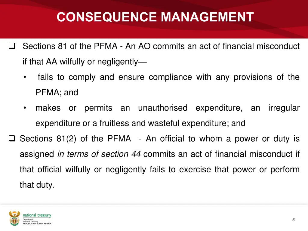 consequence management