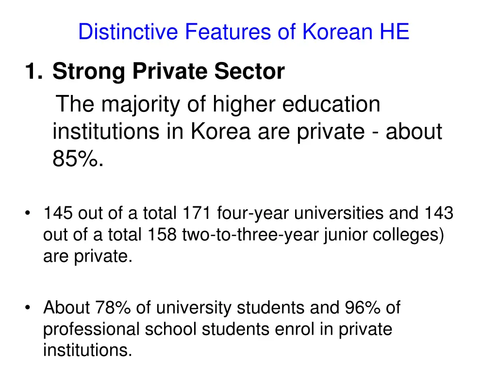 distinctive features of korean he