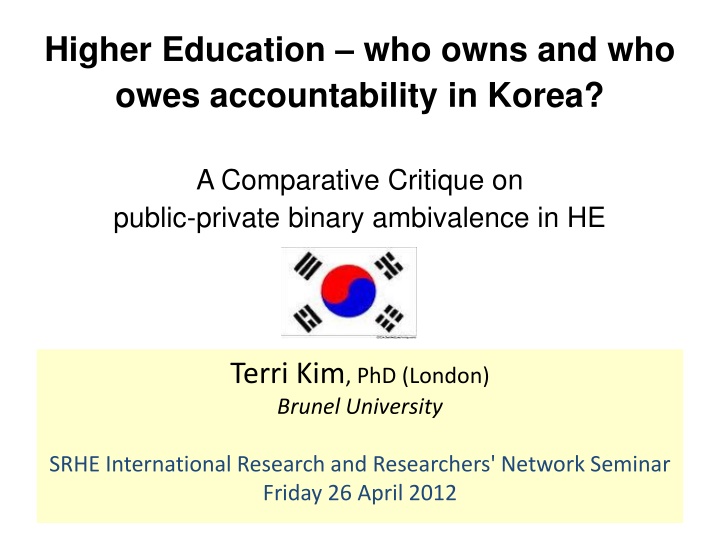 higher education who owns and who owes