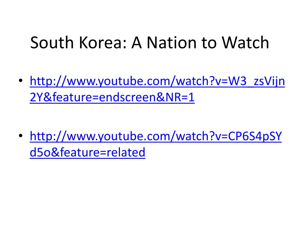 south korea a nation to watch