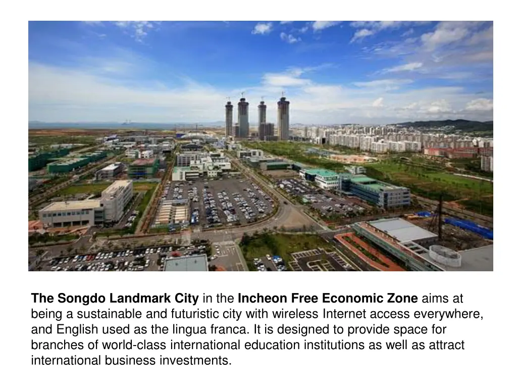 the songdo landmark city in the incheon free