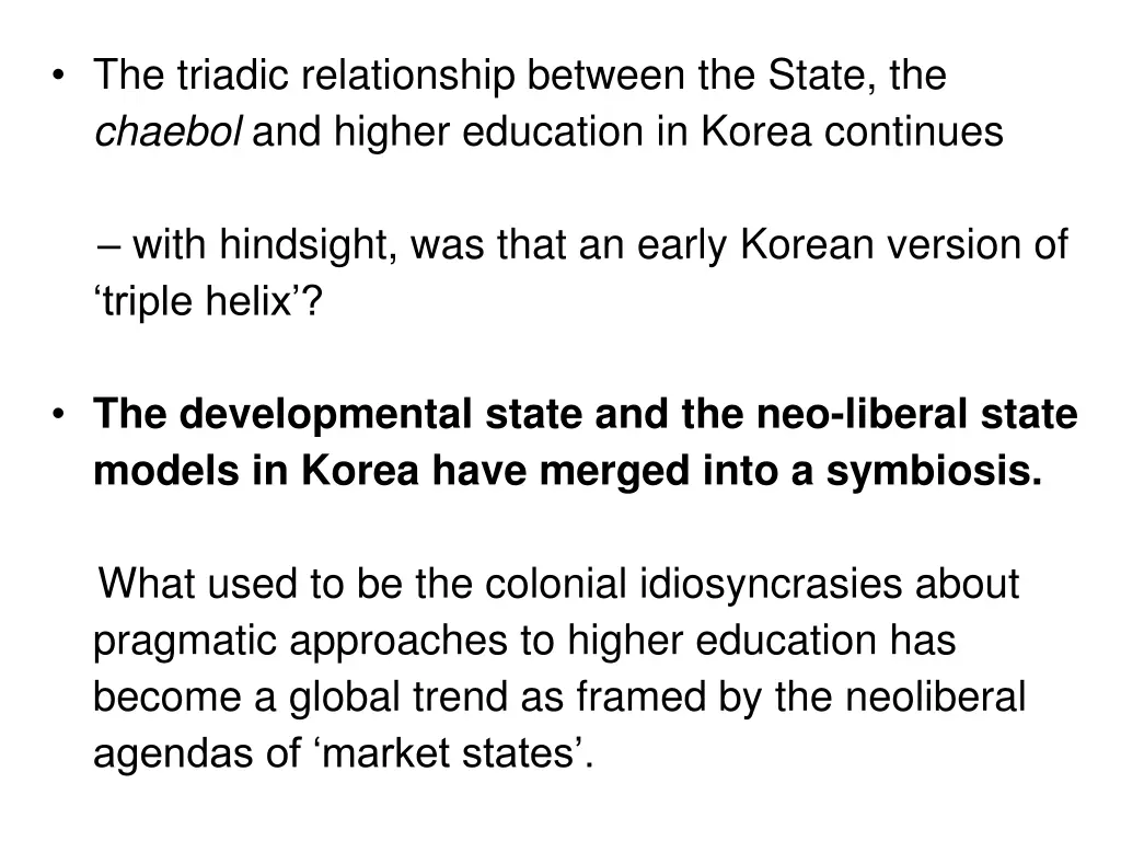 the triadic relationship between the state