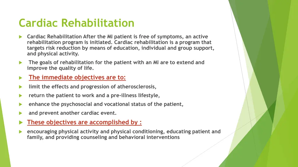 cardiac rehabilitation