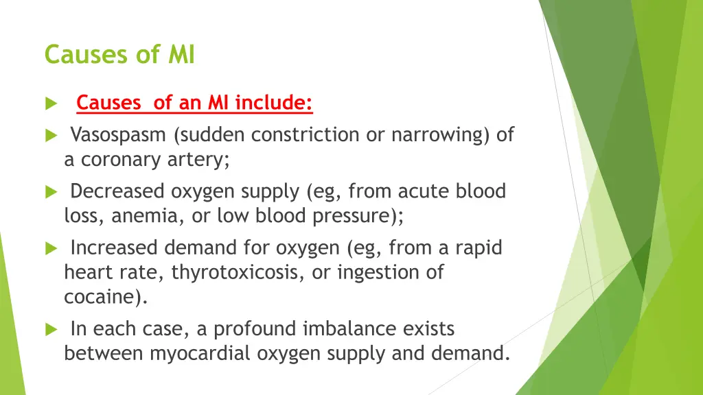 causes of mi