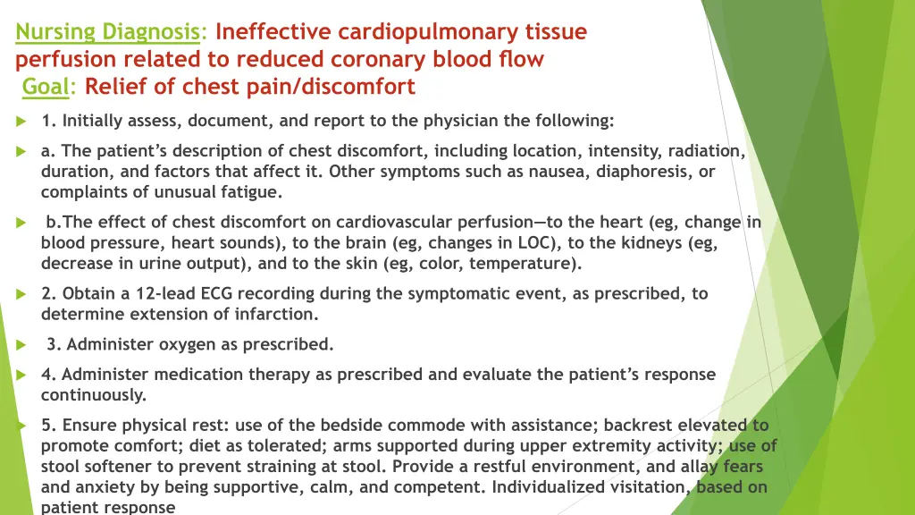 nursing diagnosis ineffective cardiopulmonary