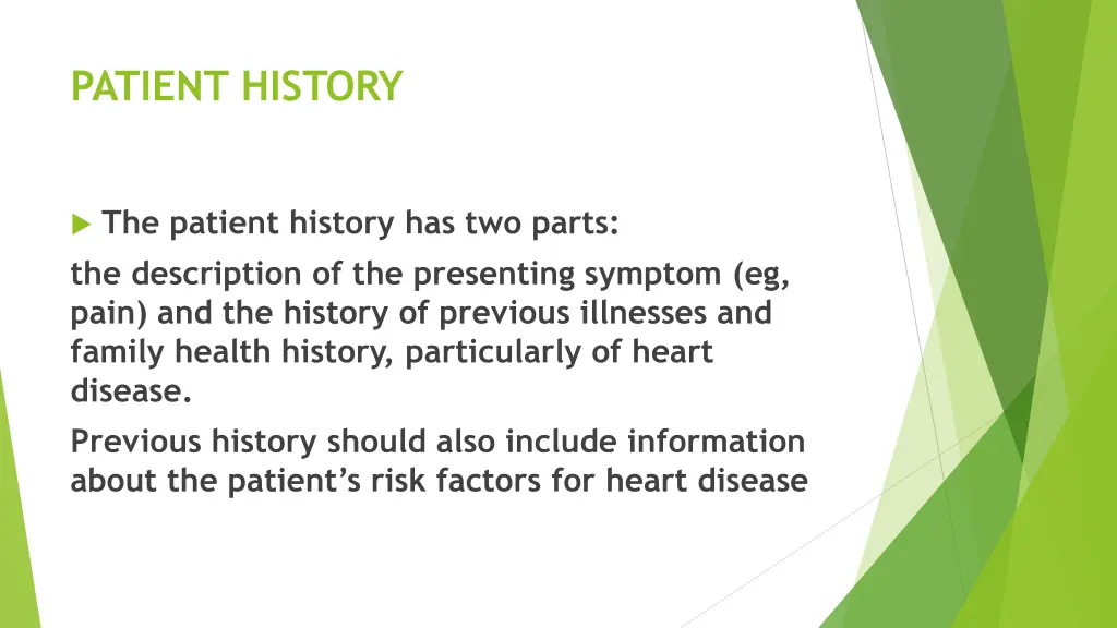 patient history