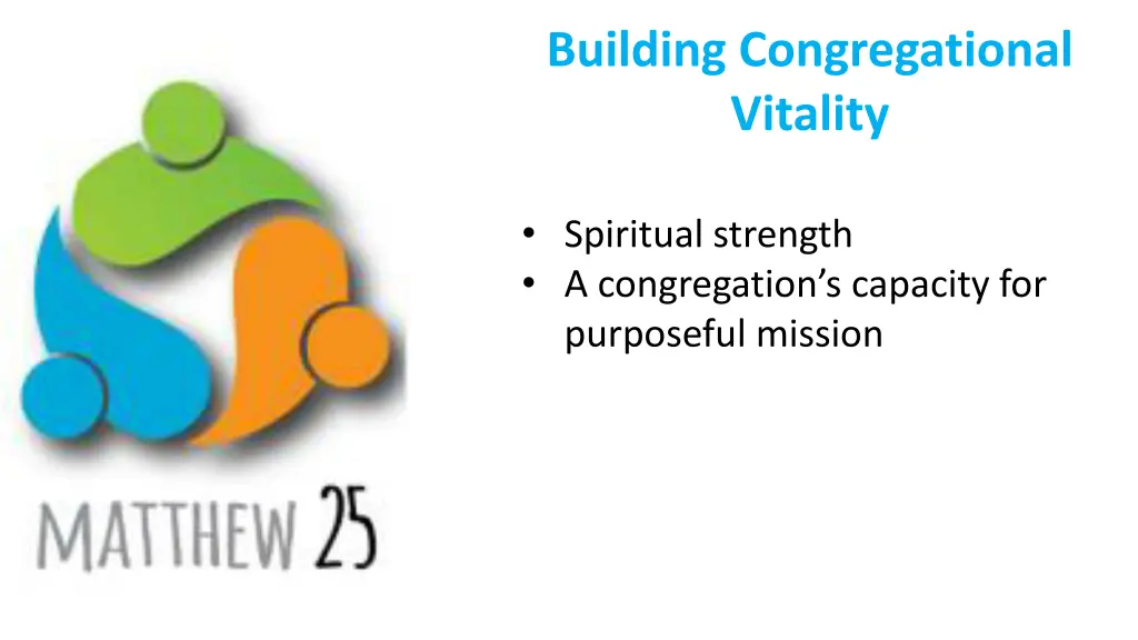 building congregational vitality 1