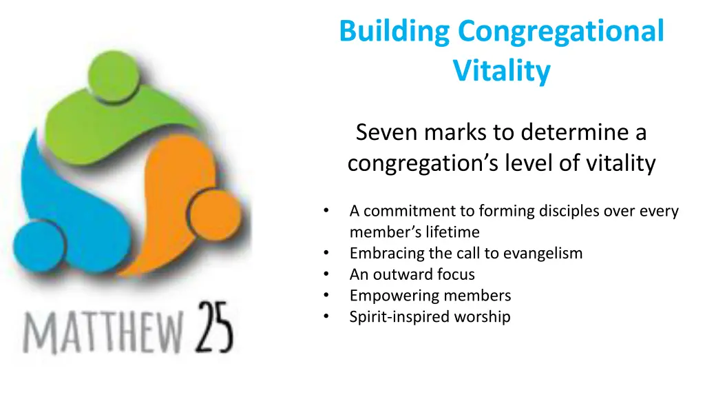 building congregational vitality 5