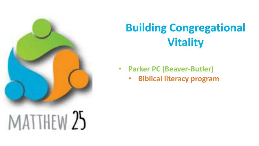 building congregational vitality 8