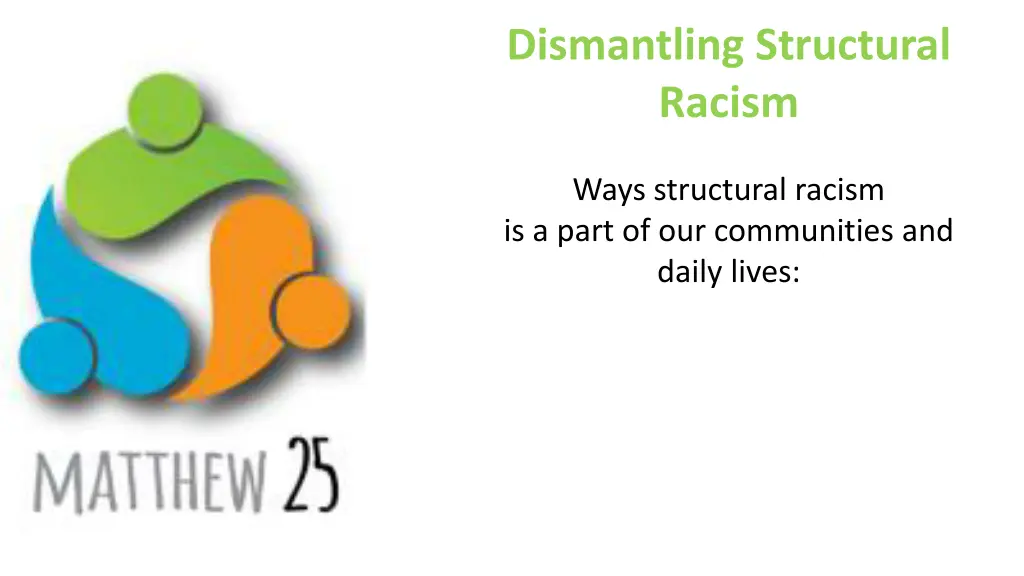 dismantling structural racism