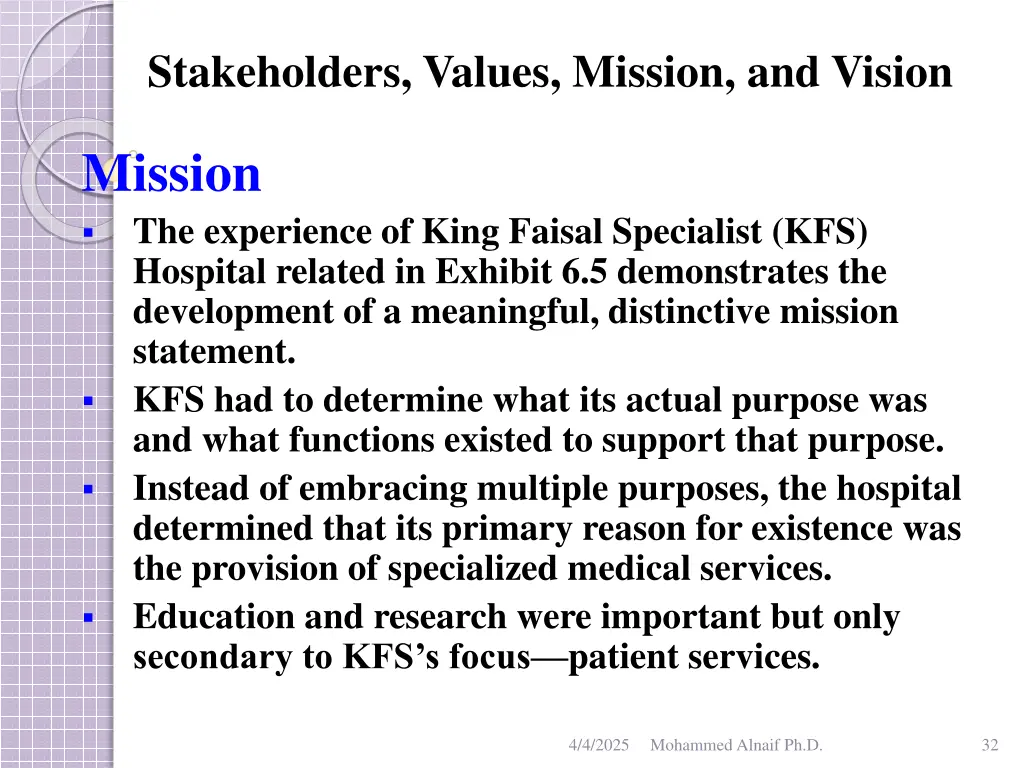 stakeholders values mission and vision 28