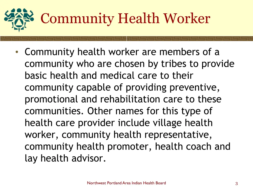 community health worker