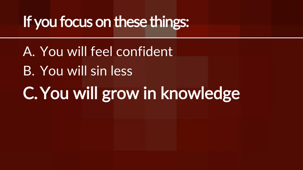 if you focus on these things if you focus 2