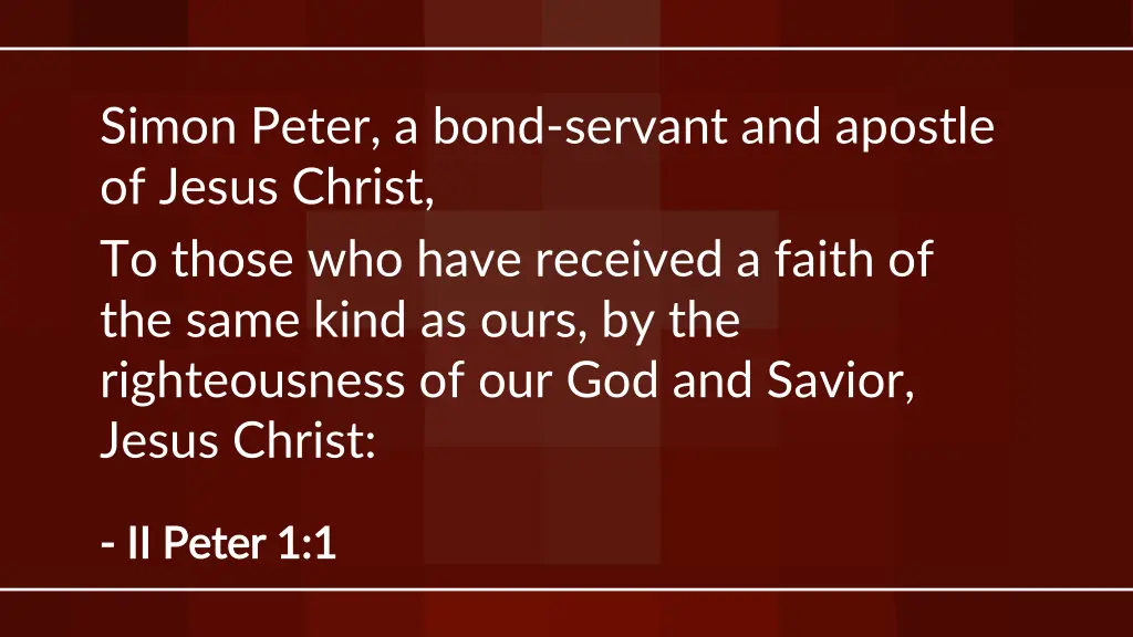 simon peter a bond servant and apostle of jesus