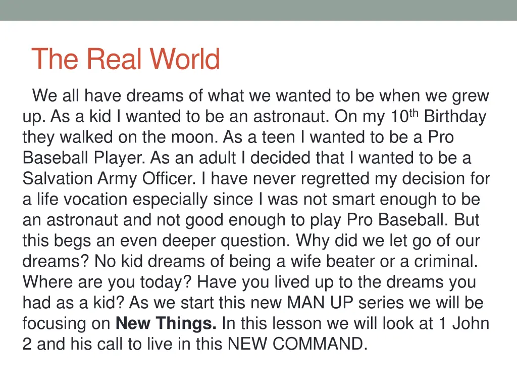 the real world