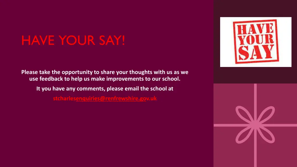 have your say