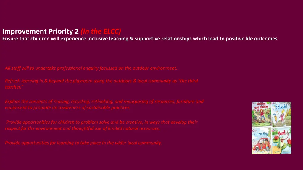 improvement priority 2 in the elcc ensure that