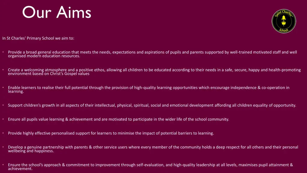 our aims
