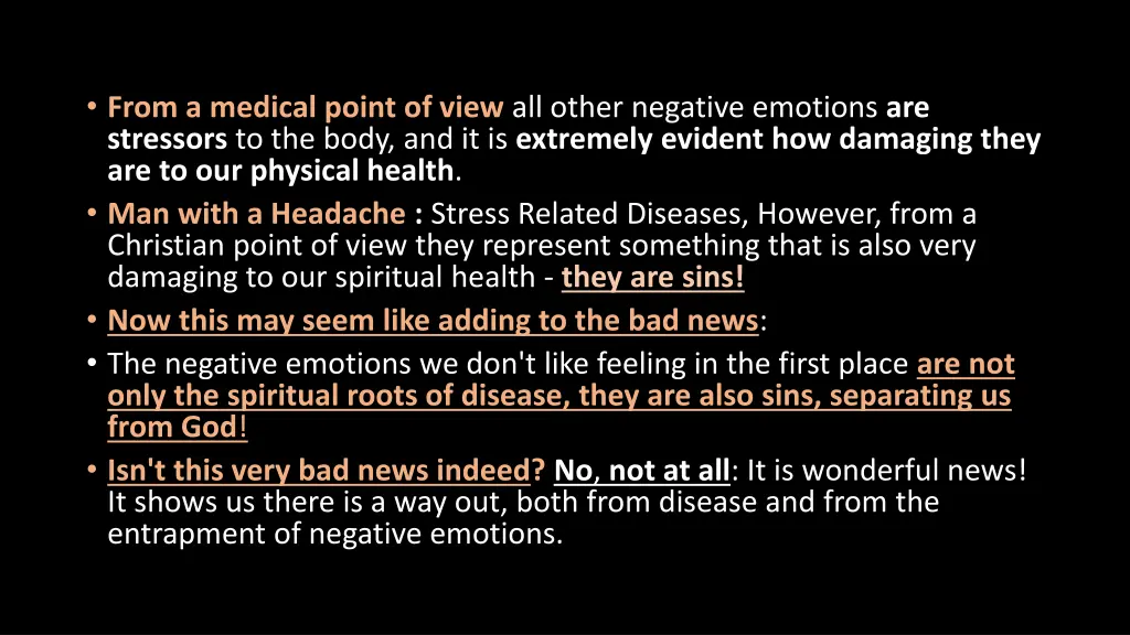 from a medical point of view all other negative