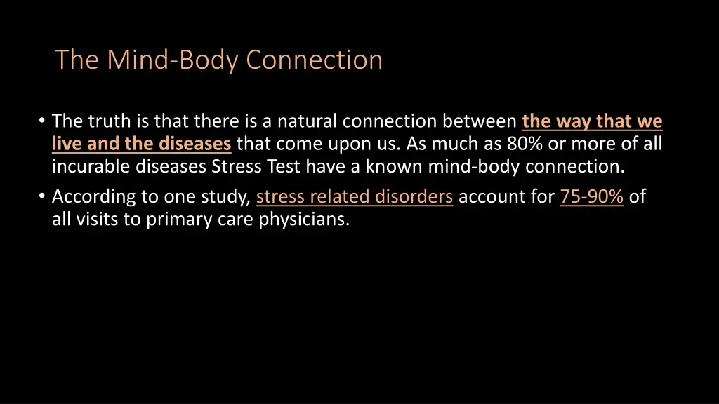 the mind body connection